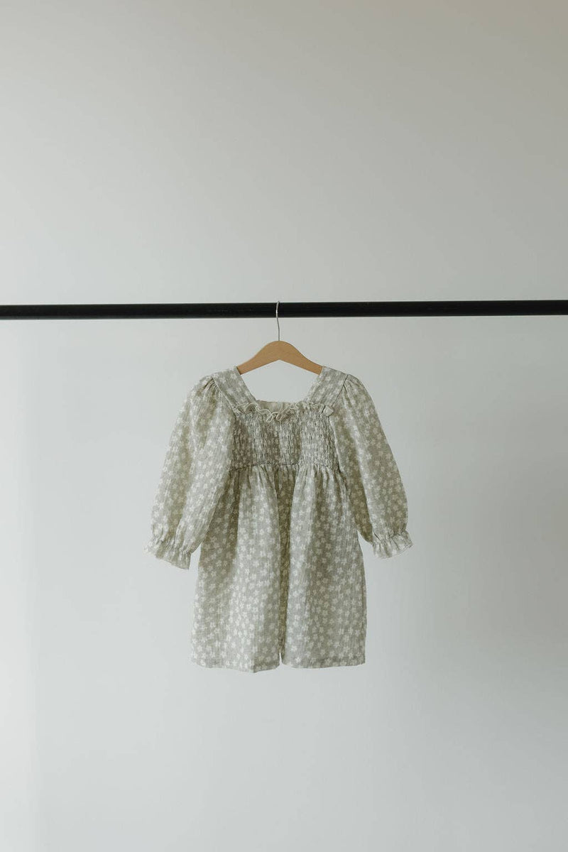 French Gray Floral Dress – Lily Valley Baby