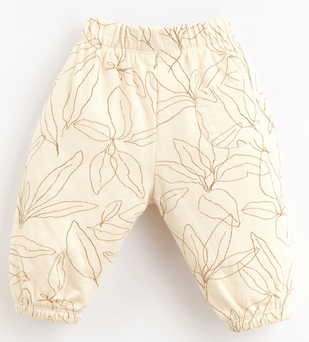 Printed Jersey Trousers, Sage Leaves - PlayUp