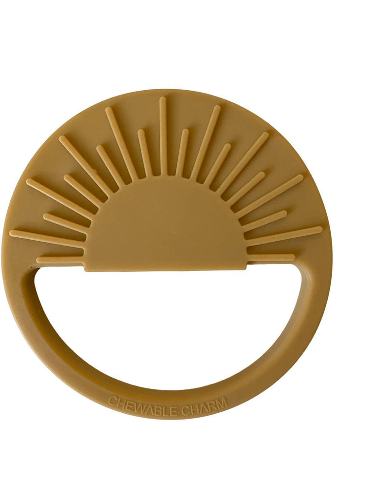 Sun Silicone Teether, Mustard - Chewable Charm