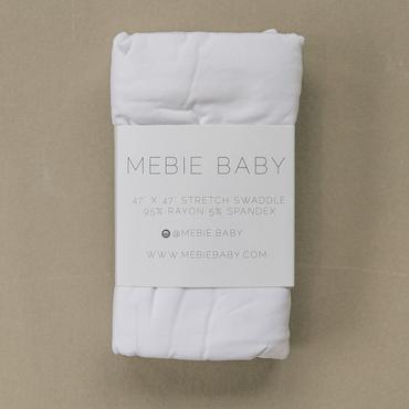 White Stretch Swaddle - Mebie Baby