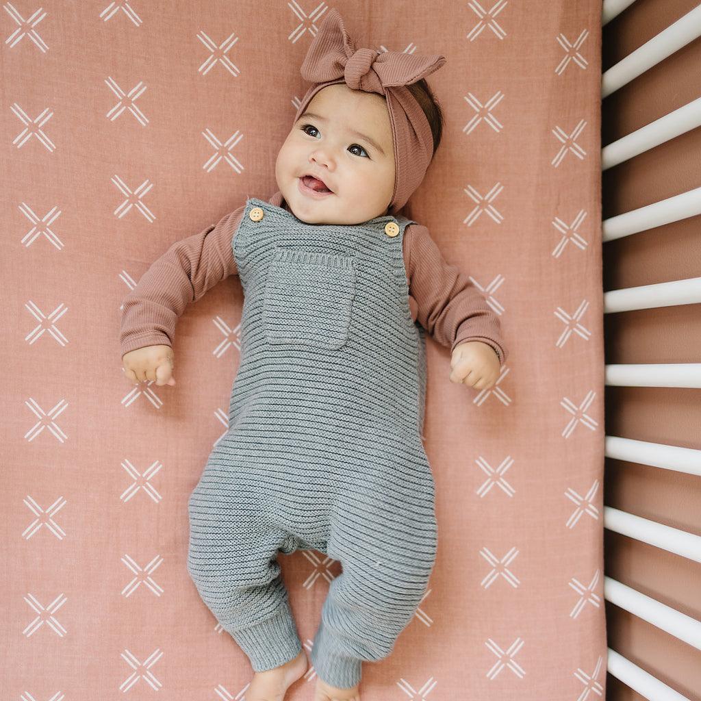 Just Peachy Crib Sheet - Mebie Baby