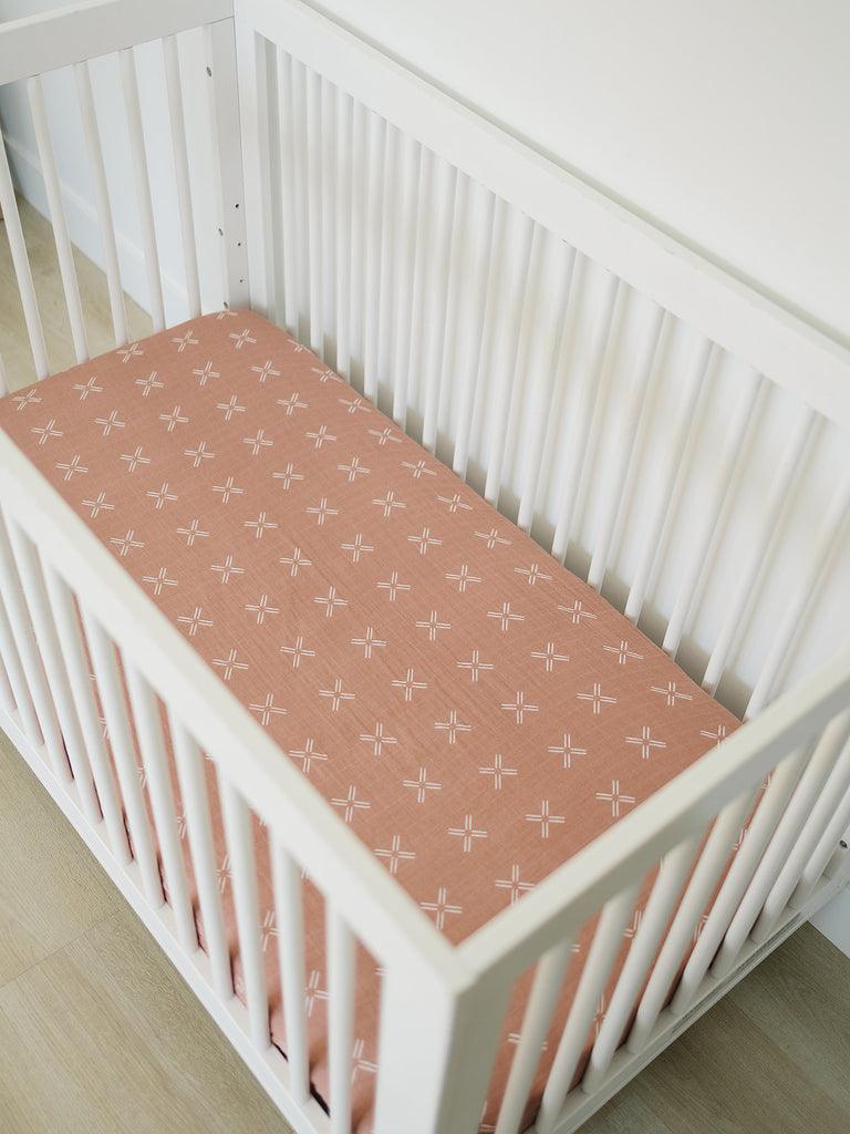 Just Peachy Crib Sheet - Mebie Baby
