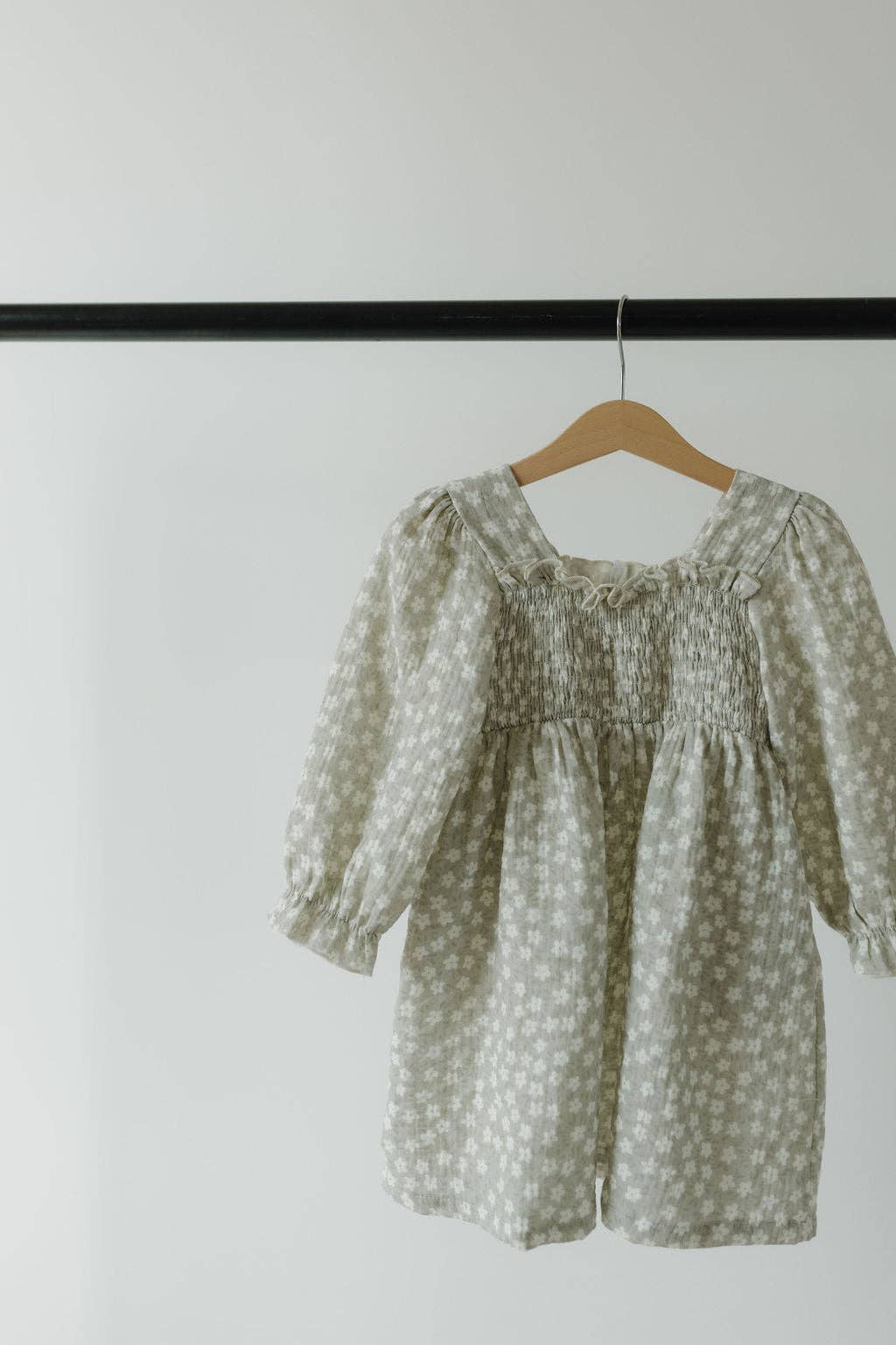 French Gray Floral Dress Lily Valley Baby French Gray Floral Dress Lily Valley Baby