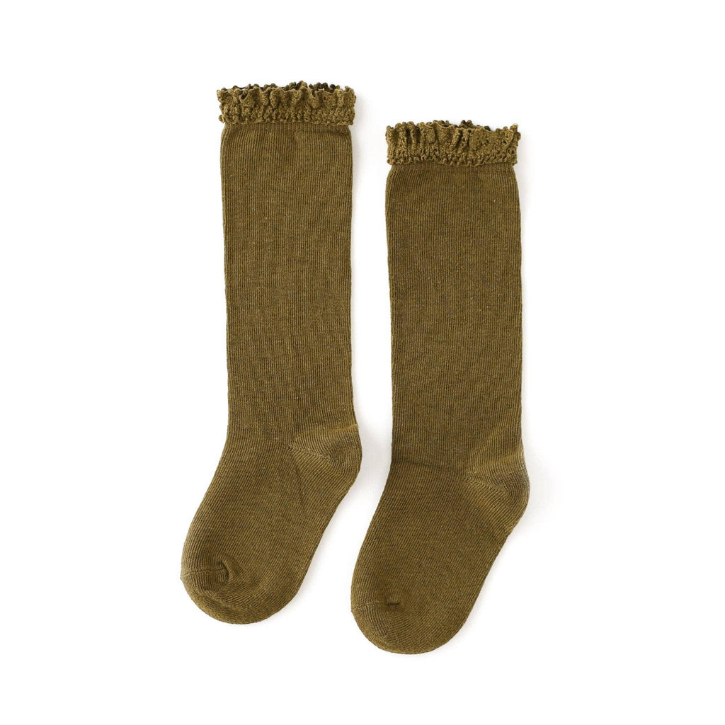 Fern Lace Top Knee High Socks - Little Stocking Co.