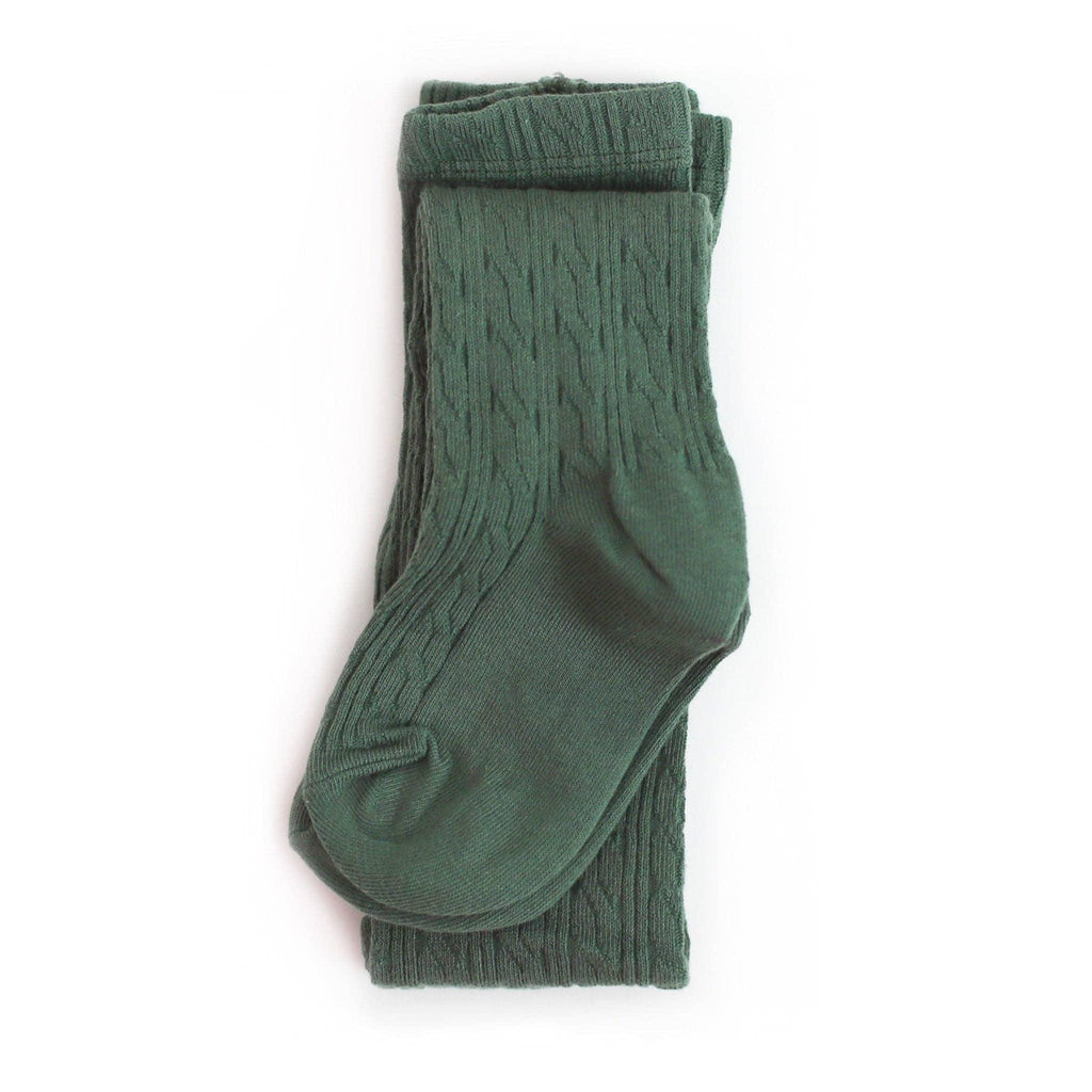 Spruce Cable Knit Tights - Little Stocking Co.