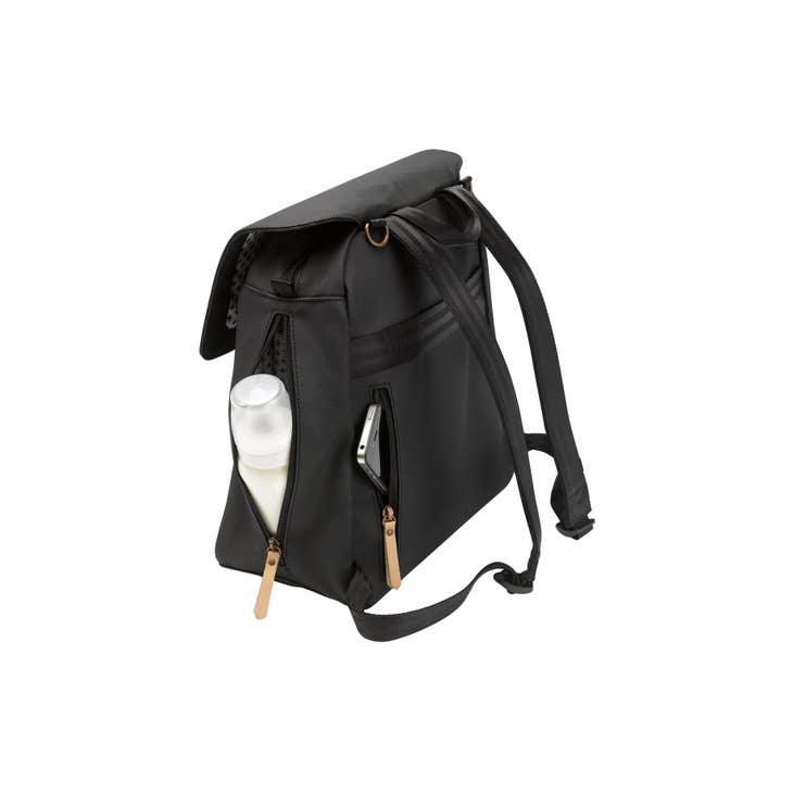 Meta Backpack, Black Matte Canvas - Petunia