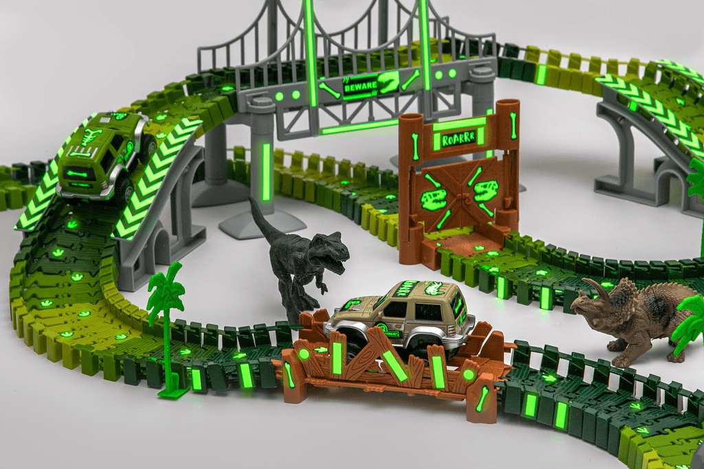 Dinosaur Glow In The Dark Toy Track Set - JitteryGit