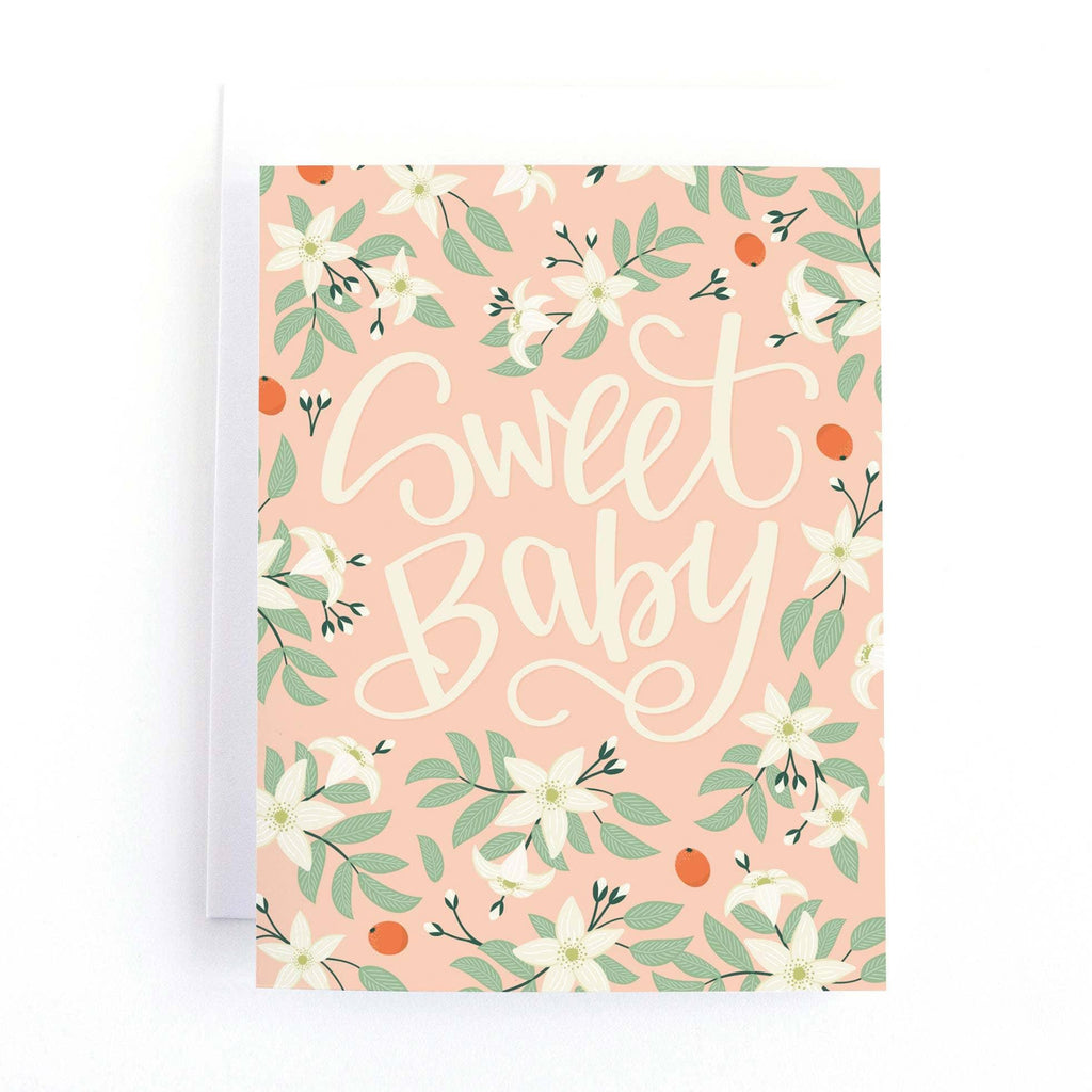 Sweet Baby Floral Card - Pedaller Designs