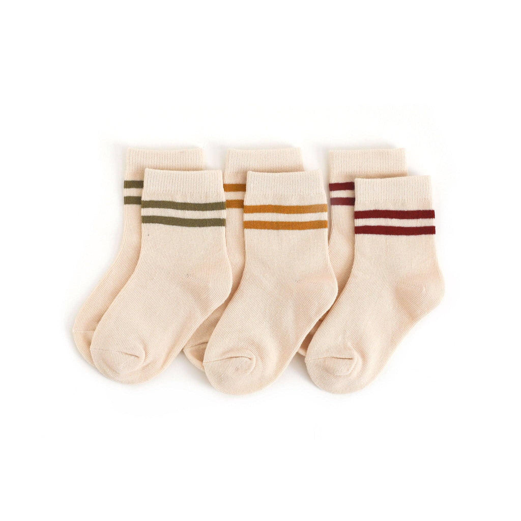 Vanilla Striped Midi Sock 3-pack - Little Stocking Co.