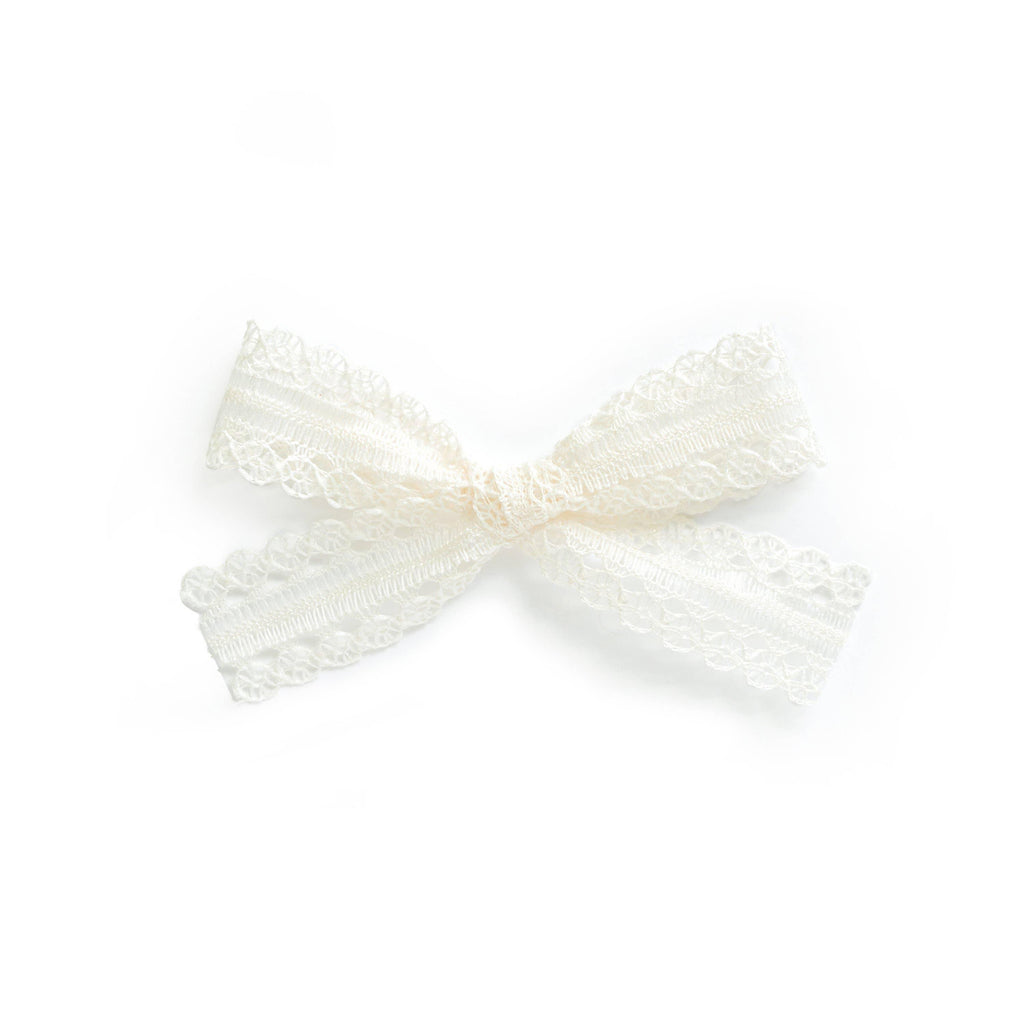 Lace Bow Clip, June - Village Baby