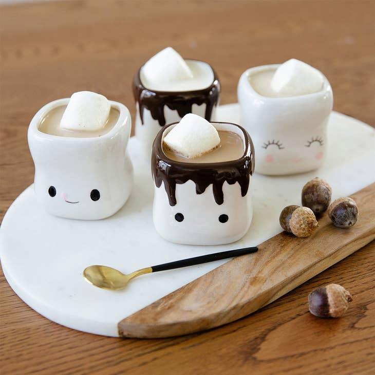 Marshmallow Cocoa Mugs, Set of 4 - KELOMOT INC