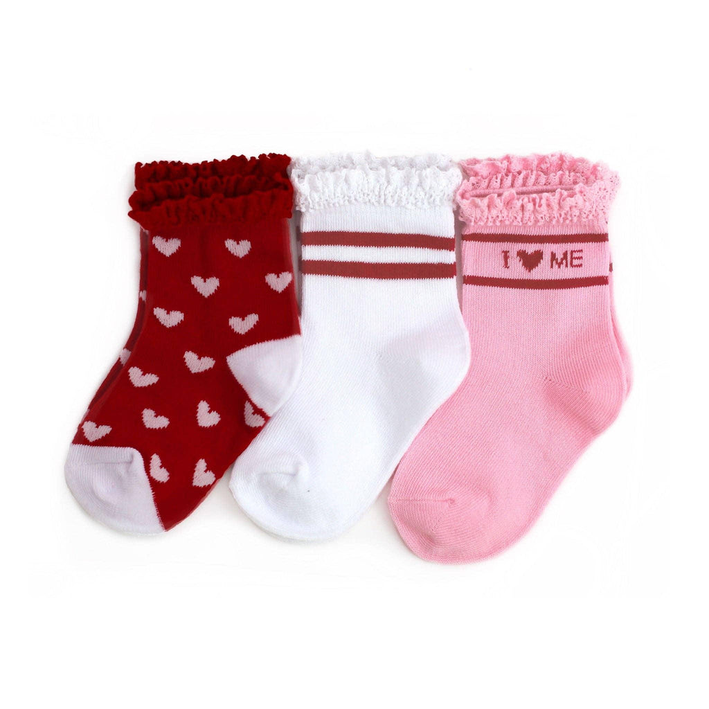 Valentine's Lace Midi Sock 3-pack - Little Stocking Co.