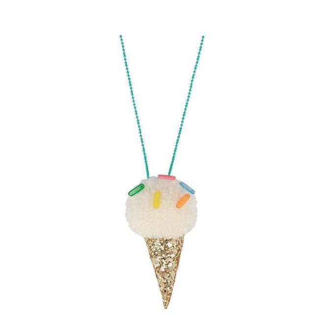 Ice Cream Pompom Necklace - Meri Meri