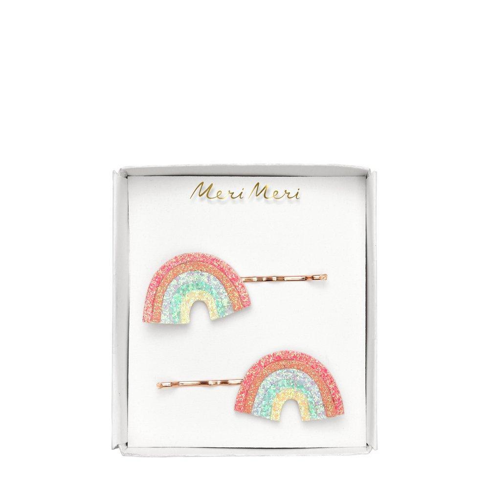 Glitter Rainbow Hair Slides - Meri Meri