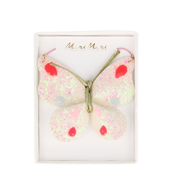 Glitter Butterfly Necklace - Meri Meri