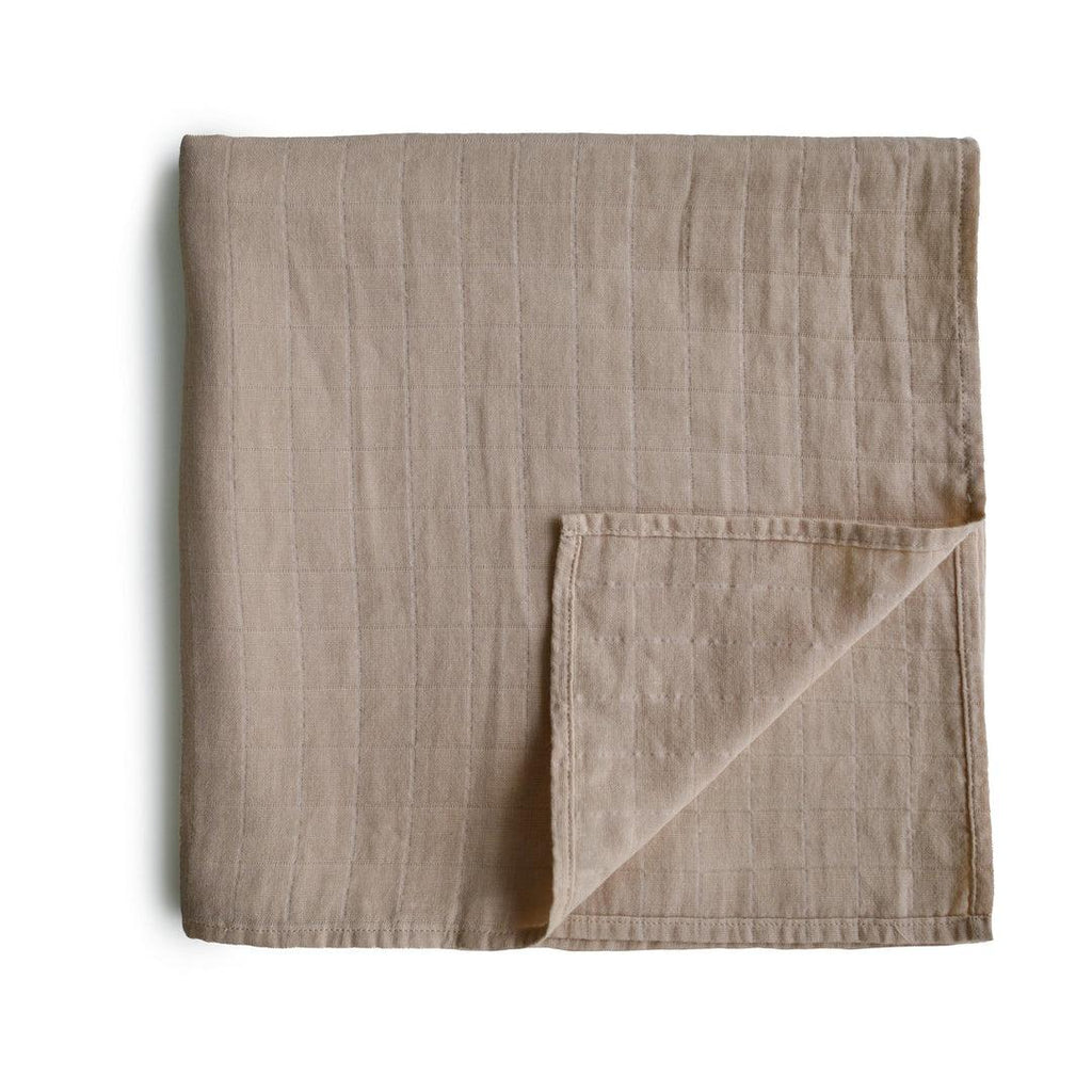 Muslin Swaddle Blanket, Natural - Mushie