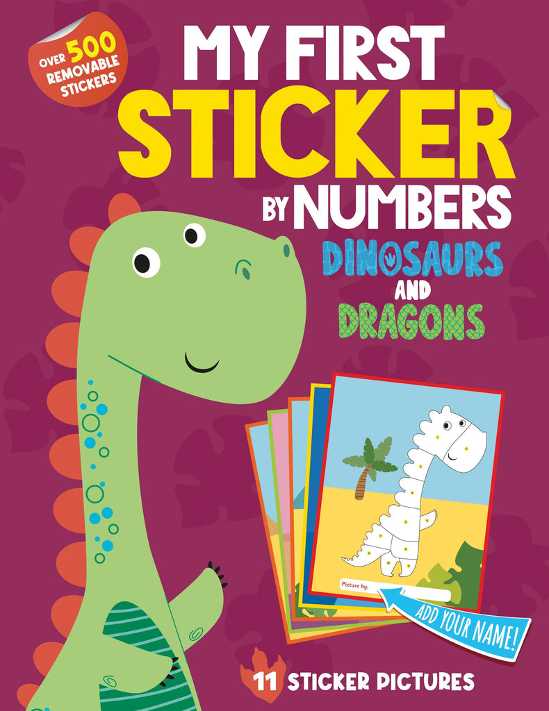 My First Sticker By Numbers: Dinosaurs and Dragons - Sourcebooks