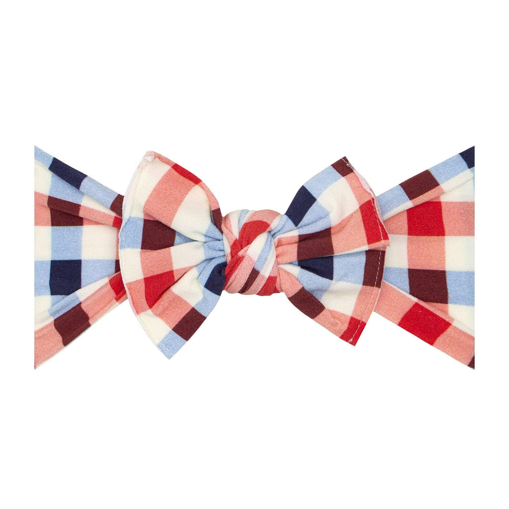 PRINTED KNOT: summertime check - Baby Bling Bows