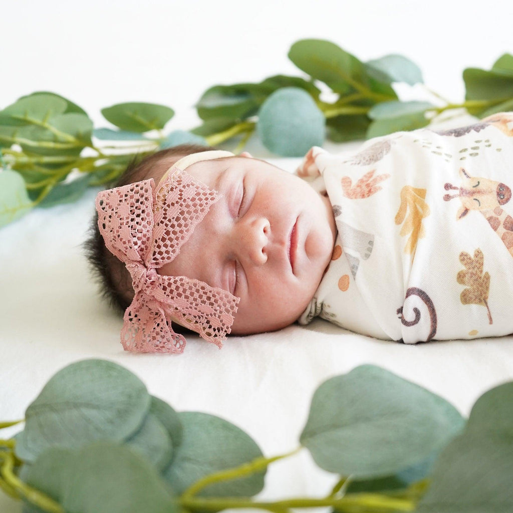 Lace Bow Headband, Amelia - Village Baby