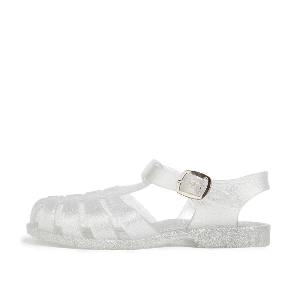 SHOOSHOOS Waterproof Sandals, Silver Glitter - SHOOSHOOS