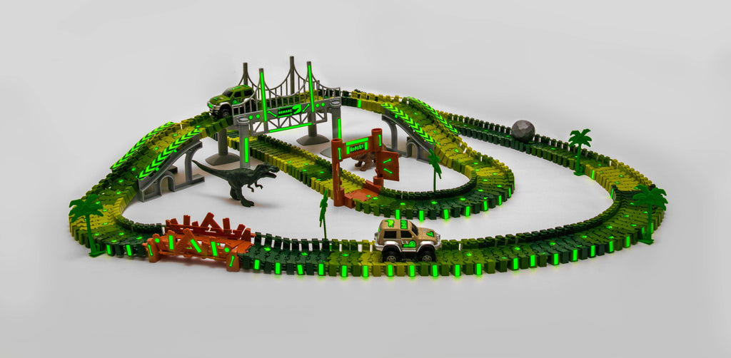 Dinosaur Glow In The Dark Toy Track Set - JitteryGit