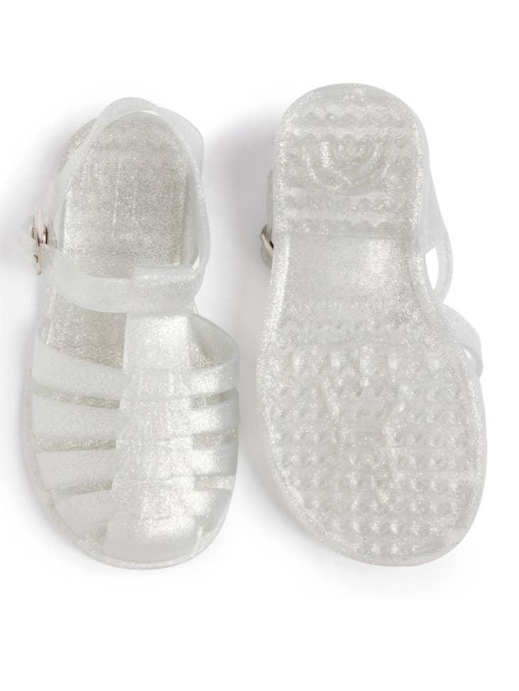 SHOOSHOOS Waterproof Sandals, Silver Glitter - SHOOSHOOS