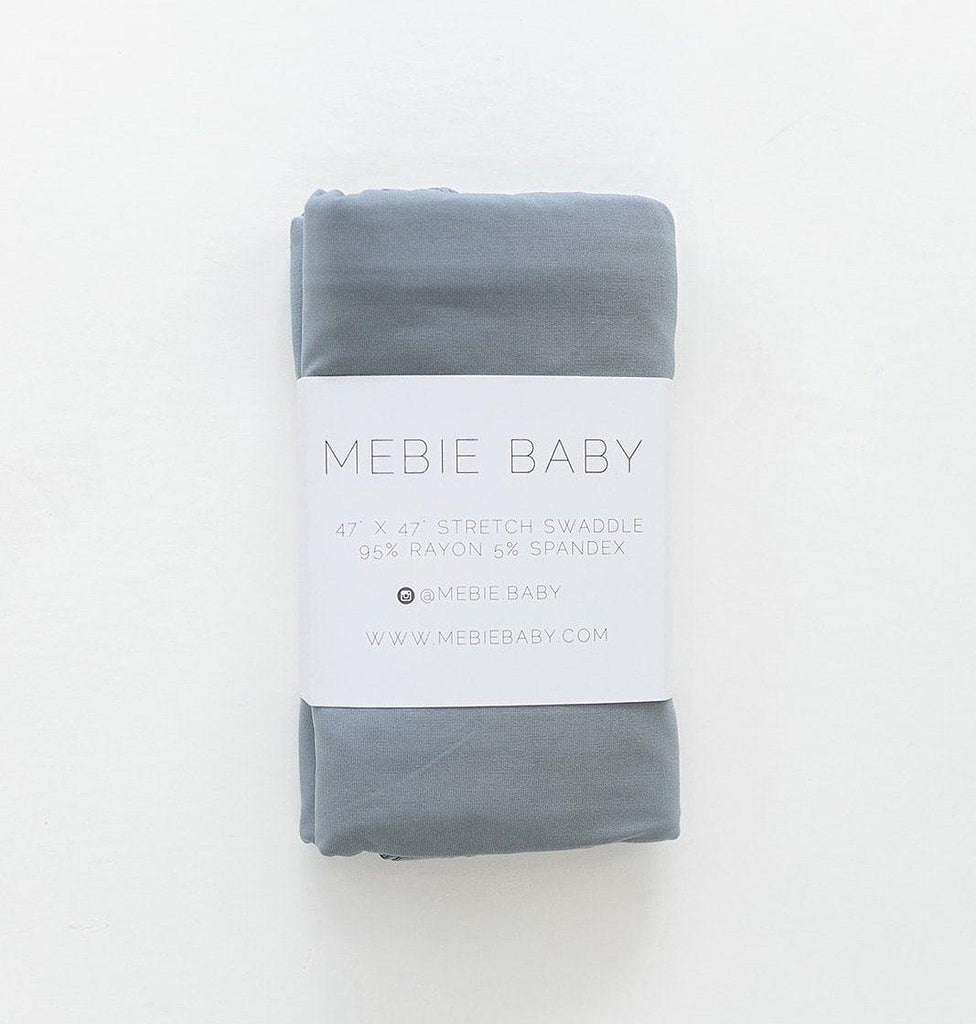Dusty Blue Stretch Swaddle - Mebie Baby