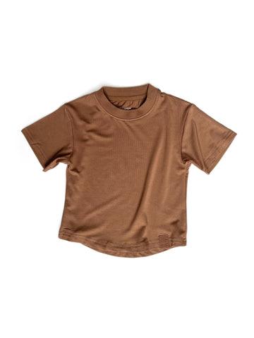 Oversized Bamboo Tee, Spiced Cider - Little Bipsy