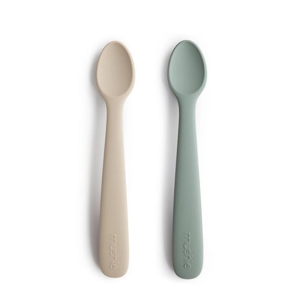 Silicone Spoons, Cambridge Blue/Shifting Sand - Mushie
