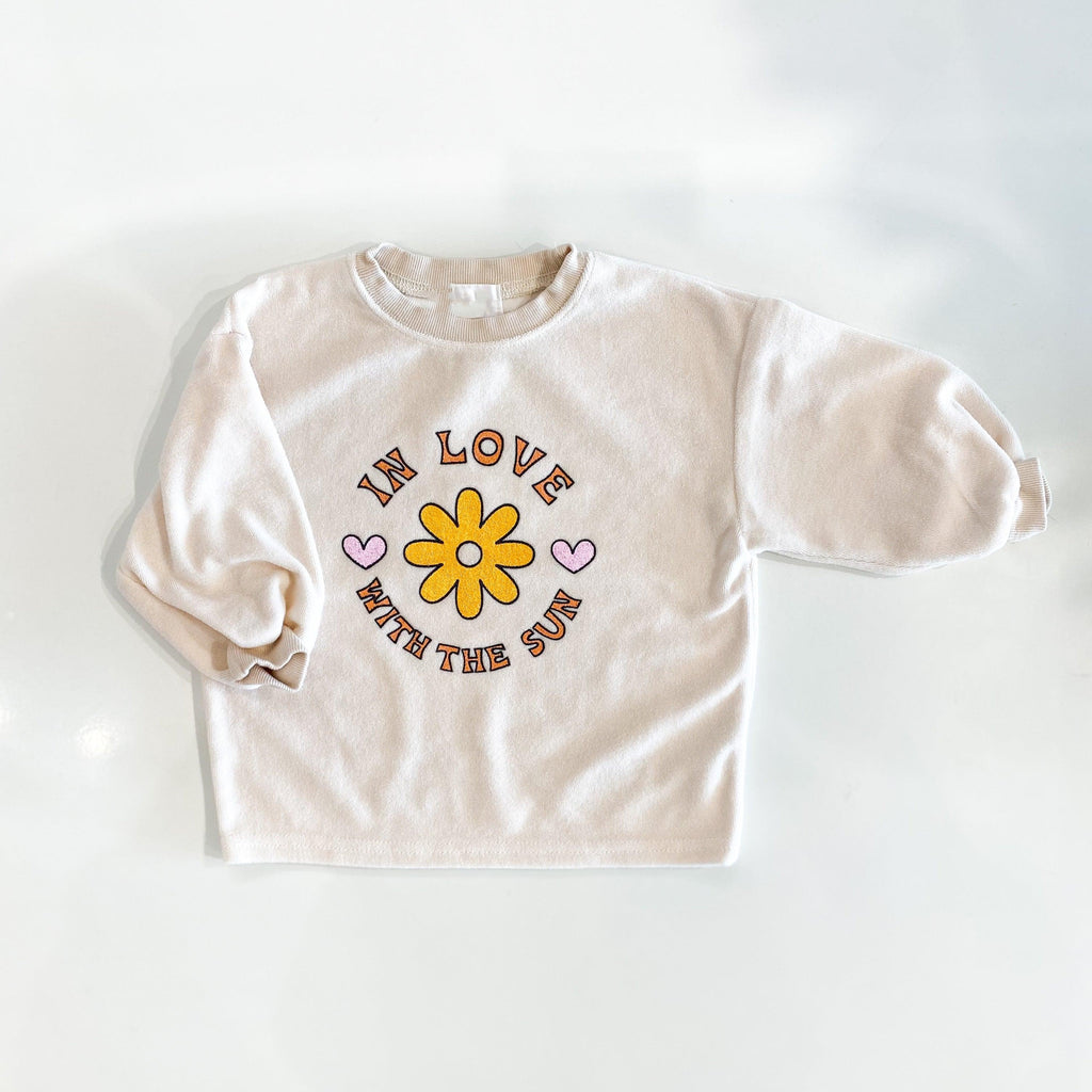 Love the Sun Pullover, Ivory - Lily Valley Baby
