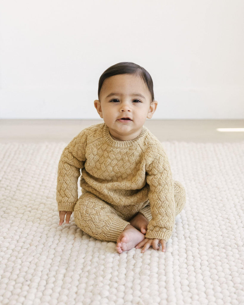Cozy Knit Sweater, Honey - Quincy Mae